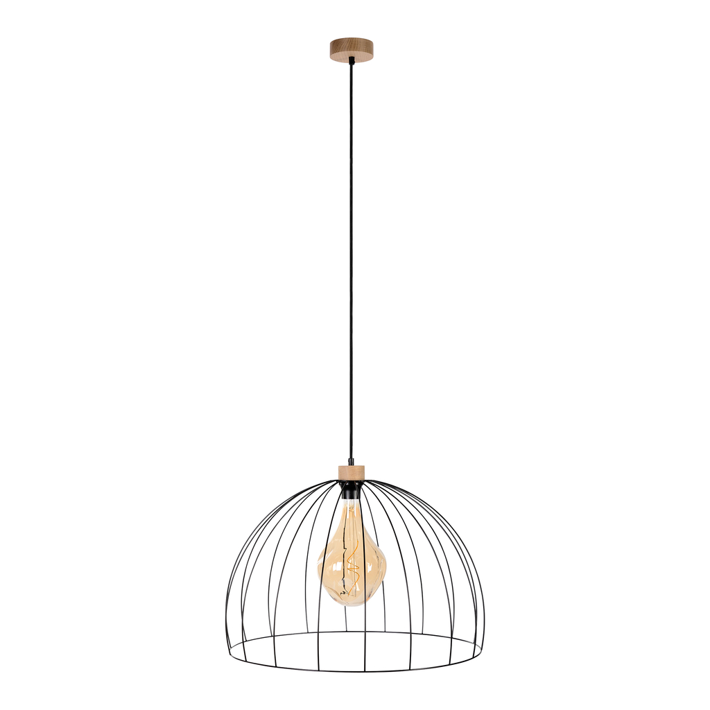 Čierne loftové závesné svietidlo NERO I 57 cm