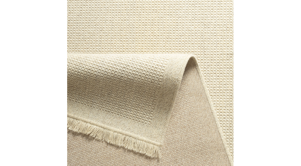 Vlnený koberec WOOL so strapcami svetlobéžový 80x150 cm