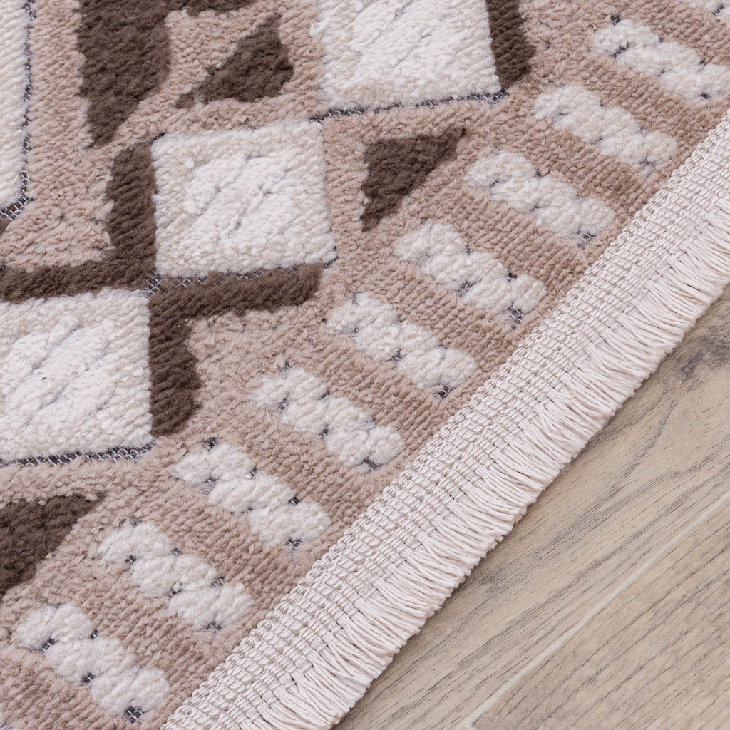 3D koberec s kosoštvorcovým vzorom COTTONE 67 x 120 cm