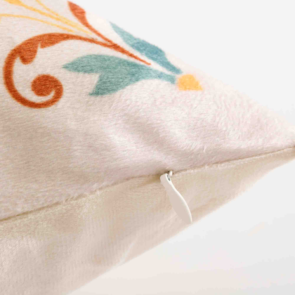 Dekoračná obliečka vyšívaná krémová FOLKY 45x45 cm