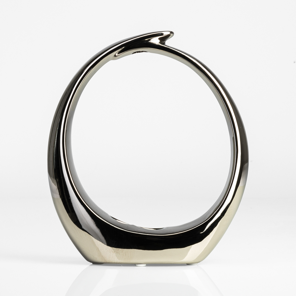 Moderná váza strieborná 20 cm