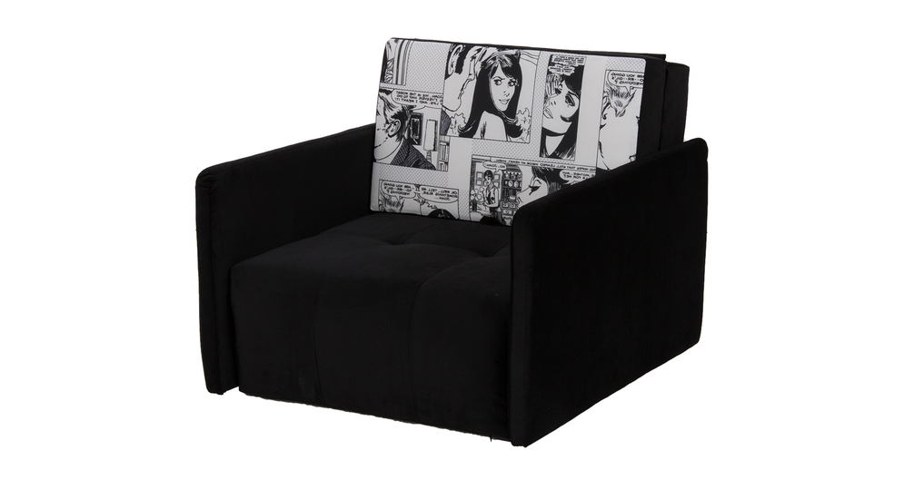 Sofa SIMON w czarno-białej kolorystyce.