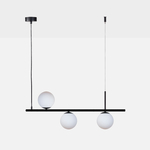 Závesné svietidlo čierne 3 gule FARO