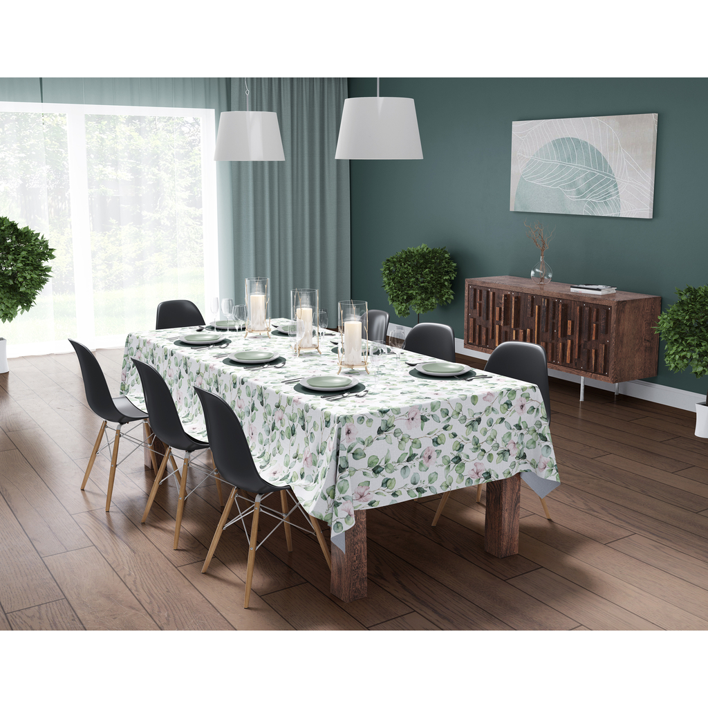 Obrus so zelenými kvetmi 110x160 cm