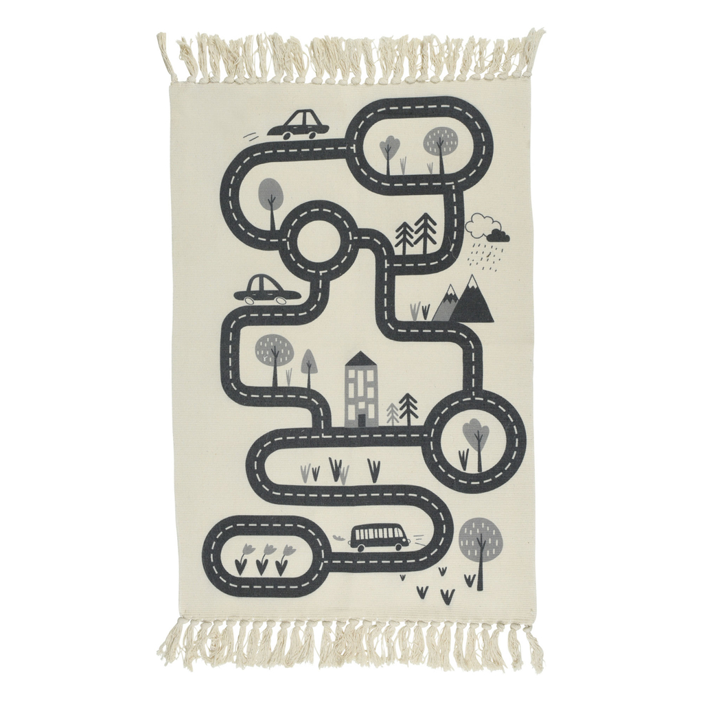 Koberec so strapcami do detskej izby 80x120 cm