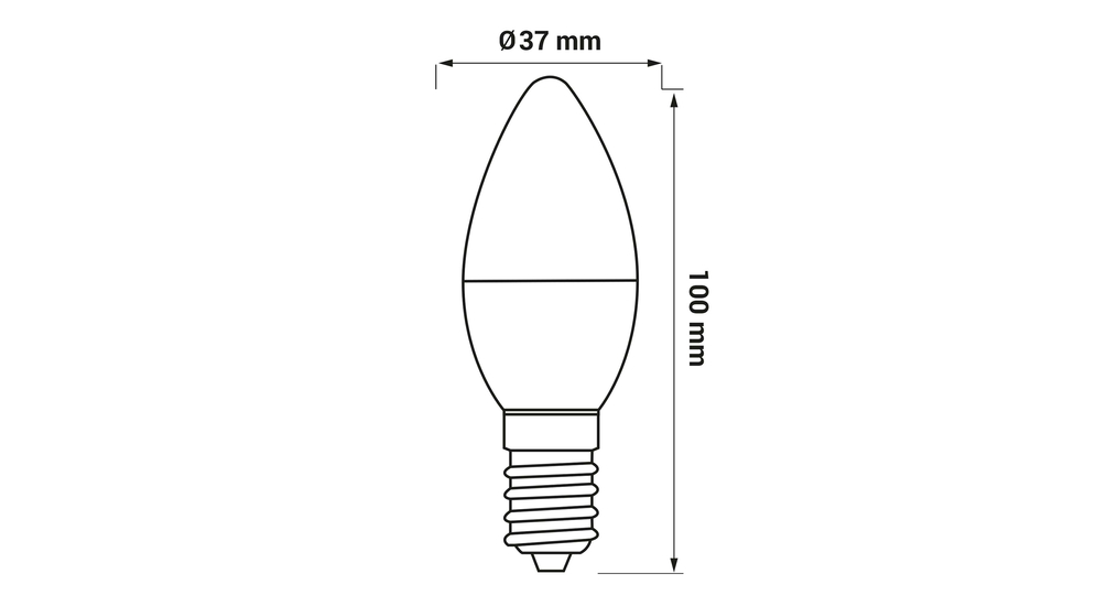 LED žiarovka E14 5W neutrálna farba ORO-E14-C37-TOTO-5W