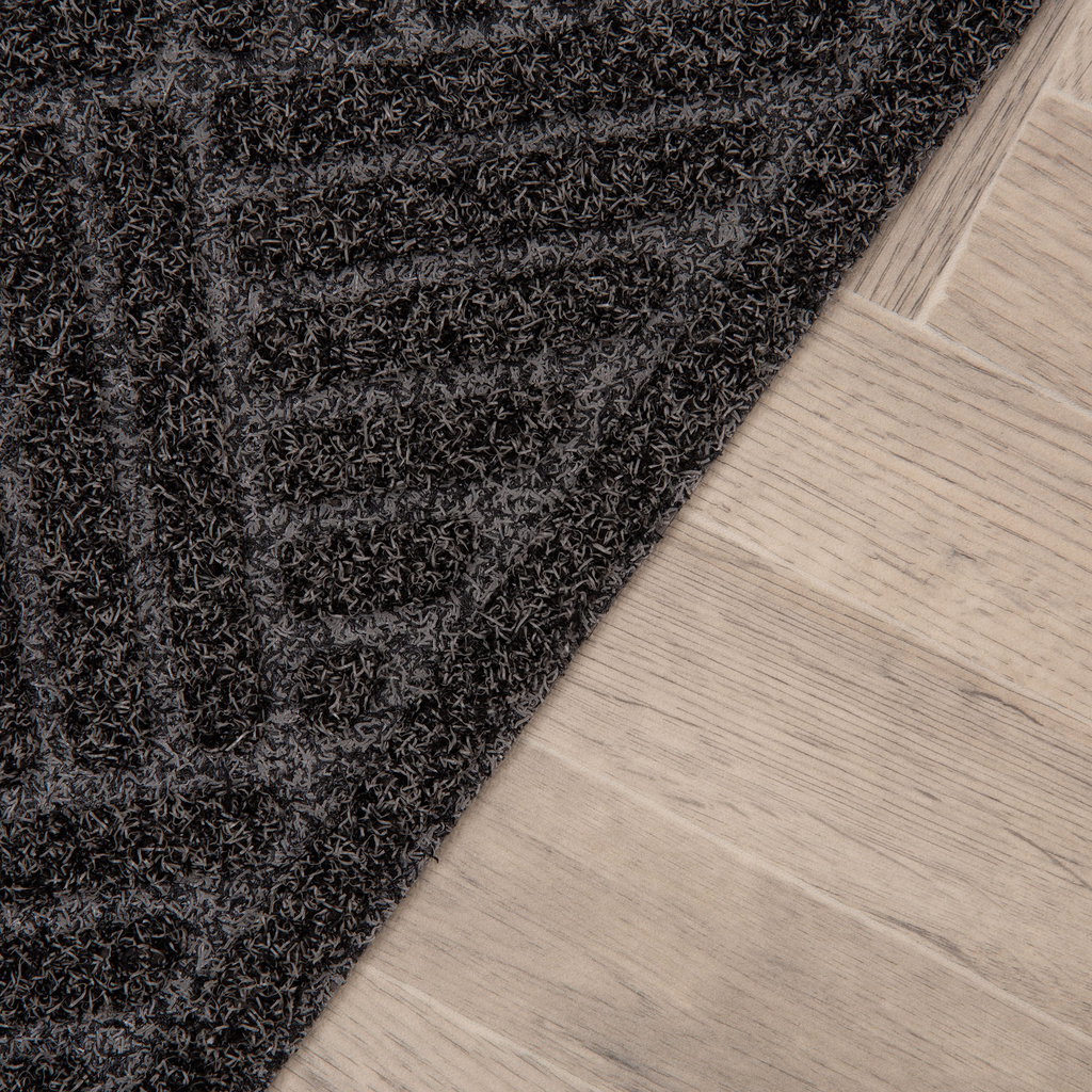 Šedá rohožka so štvorcovým vzorom 45x75 cm