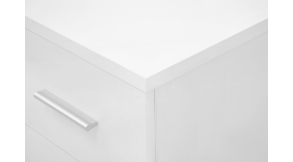 Písací stôl so zásuvkami biely OPEN 2