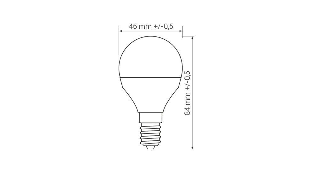 Žiarovka LED E14 8W neutrálna farba ORO-E14-G45-TOTO-8W-DW