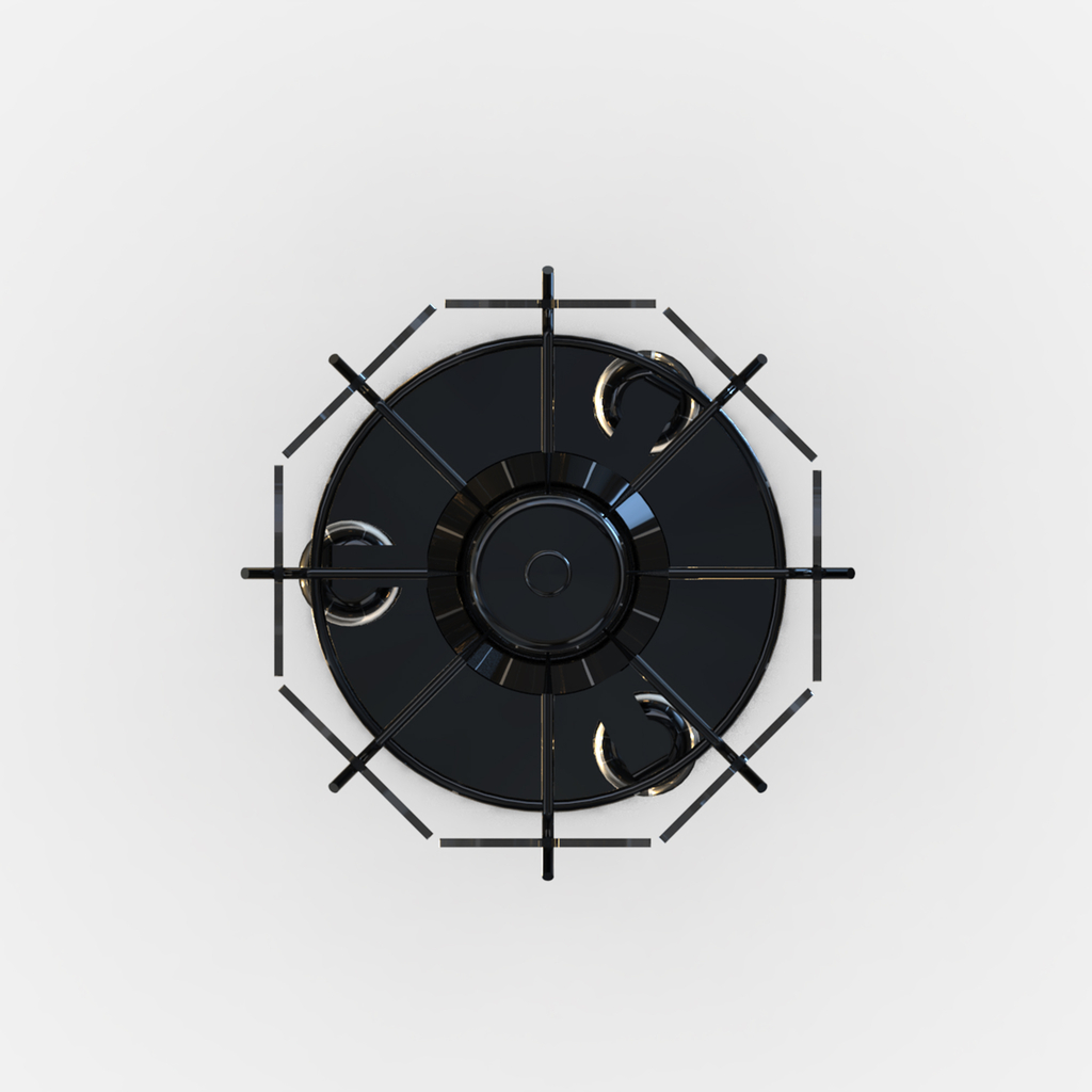 Stolná lampa z dymového skla čierna NIRA