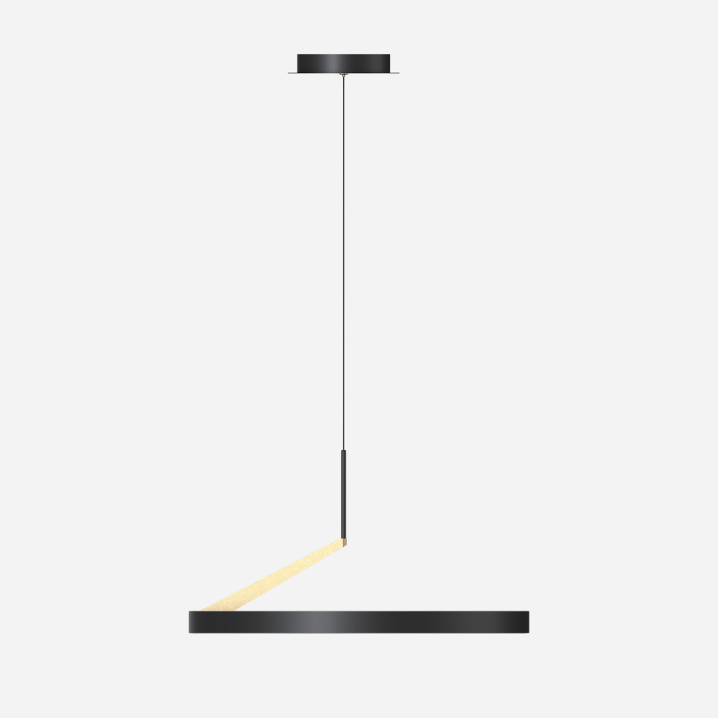 Závesné LED svietidlo v čiernej farbe MALU s diaľkovým ovládaním