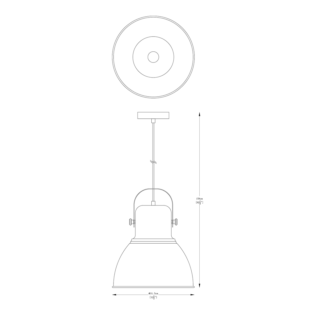 Industriálne závesné svietidlo KAIROS čierne