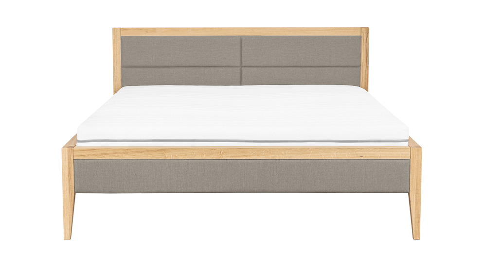 Dubový rám postele LUNA béžový 160x200 cm