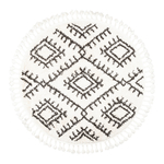 Okrúhly koberec čierno-biely HABAR 120 cm