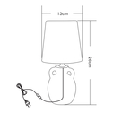 Keramická stolná lampa amfora biela 26 cm
