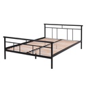 Kovová posteľ s roštom čierna TADEUSZ 180x200 cm
