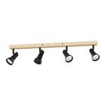 Bodové svietidlo čierne TRIEST, 4xGU10