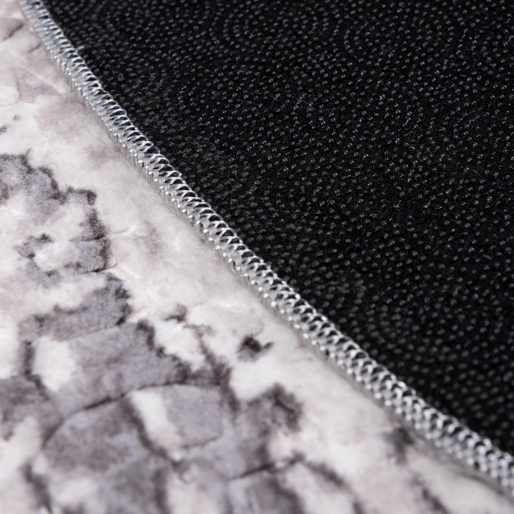 Retro koberec VISION, sivo-antracitový, okrúhly, 120 cm