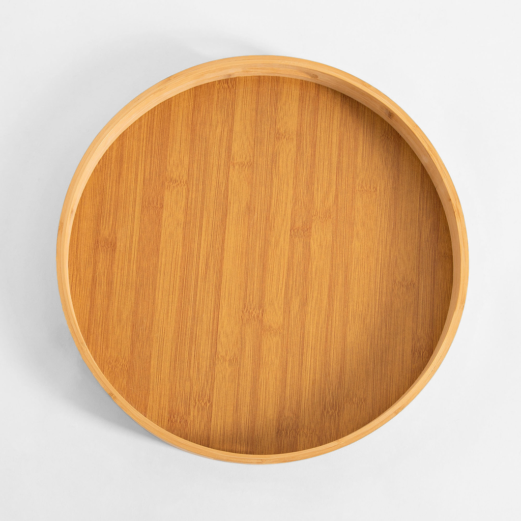 Okrúhly bambusový podnos 38 cm