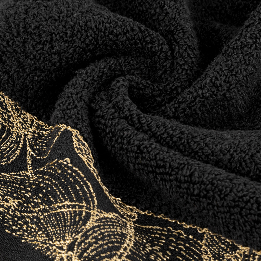 Čierny bavlnený uterák AGIS 50x90 cm