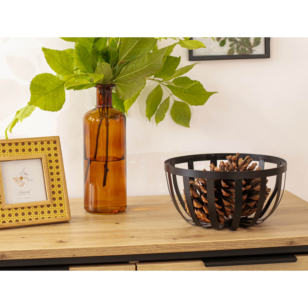 Kovový okrúhly košík na ovocie 25x12 cm