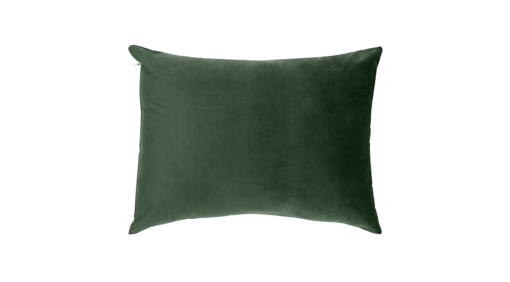 Zelená velúrová obliečka na vankúš BELLO 45 x 60 cm