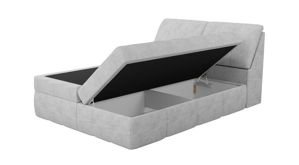 Kontinentálna posteľ LORENZO HR sivá 160x200 cm