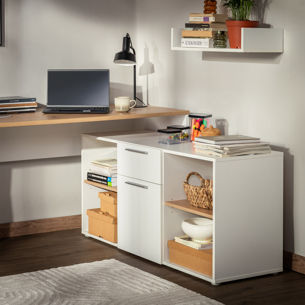 Sada 3 políc TRIO biela