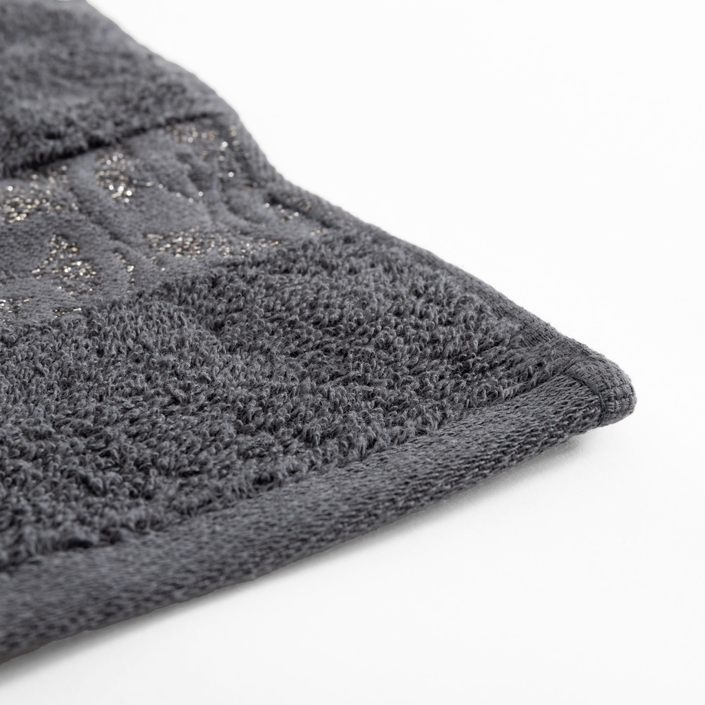 Súprava 2 uterákov strieborná/oceľová BLINK