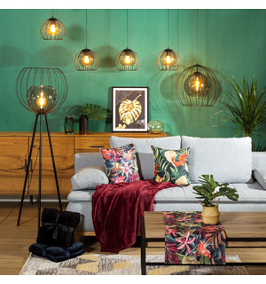 Stojacia lampa na statíve čierna UNIVERSO