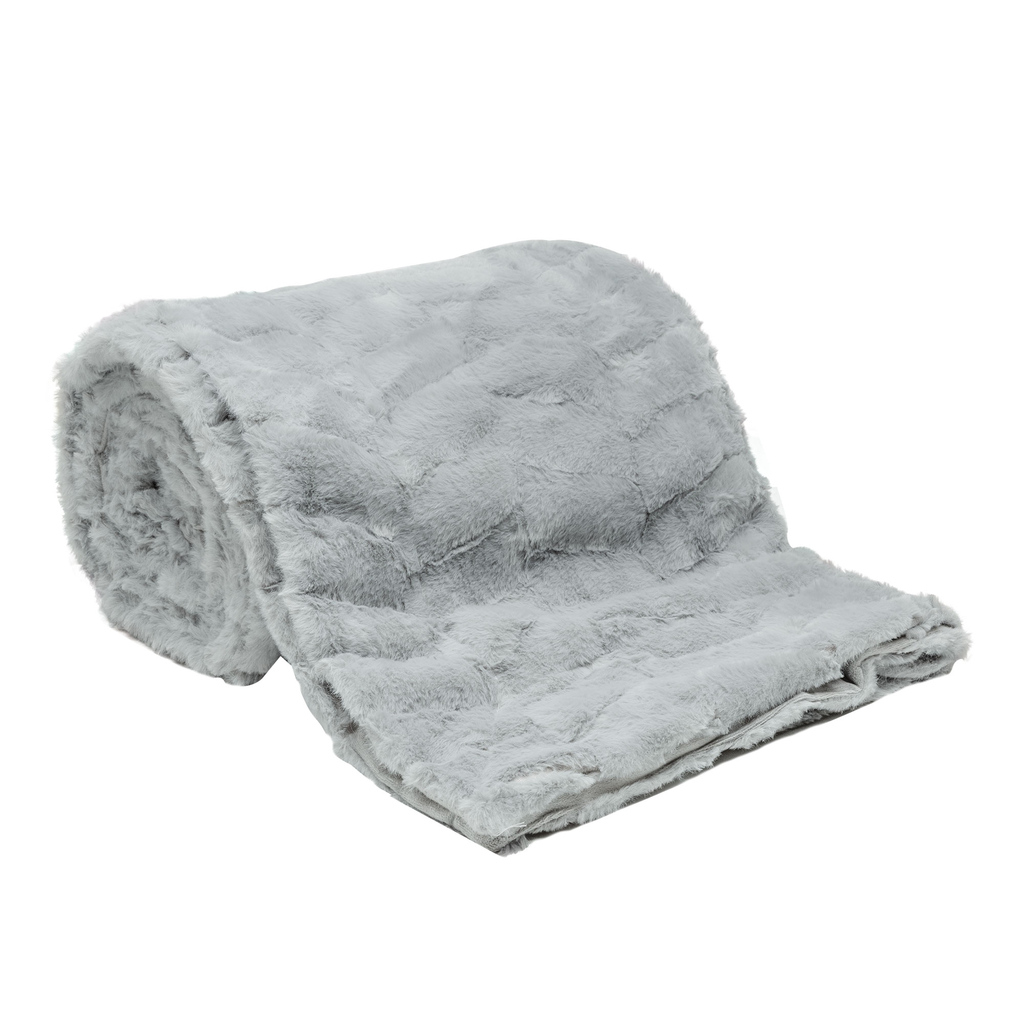 Šedá vlnená deka MAISON 220x200 cm