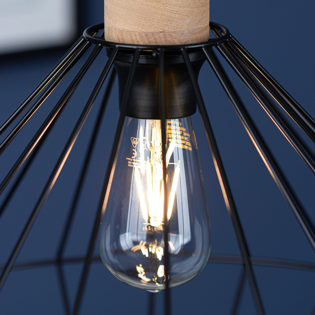 Čierne loftové závesné svietidlo OGLIO I 30 cm