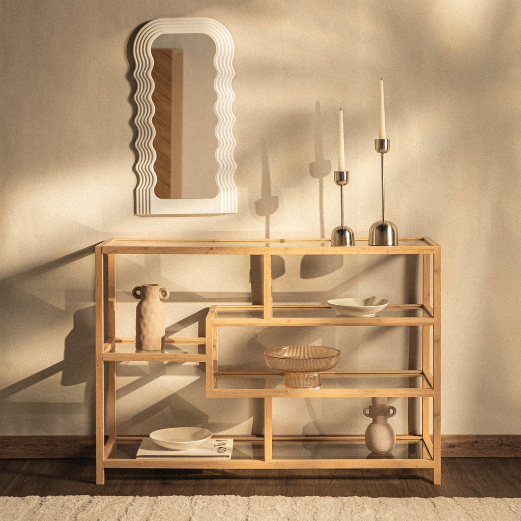 Knižnica z bambusového dreva HORO 79 cm