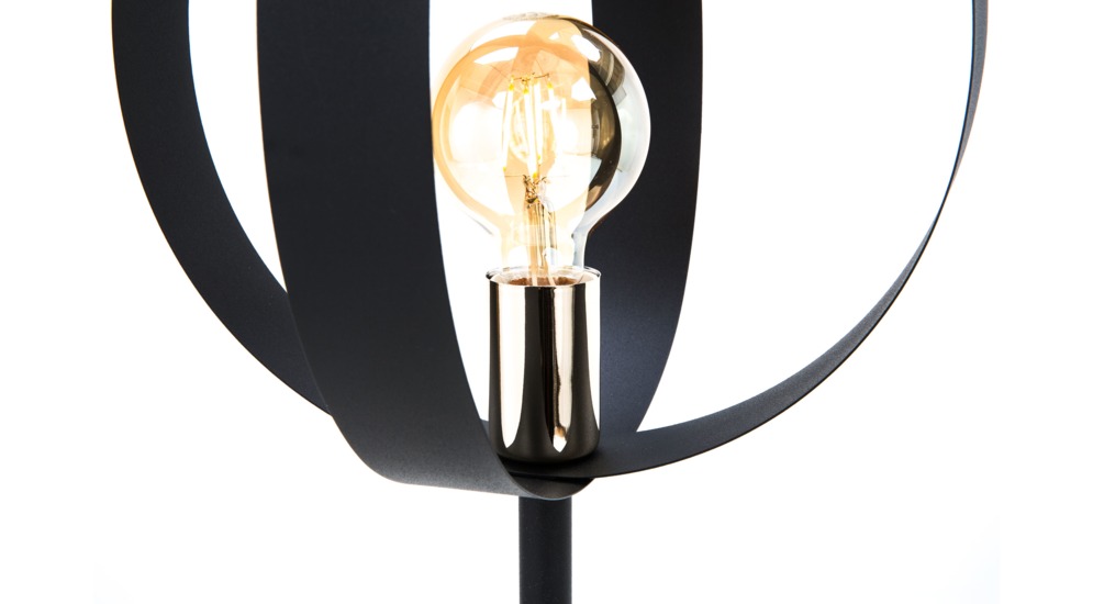 Moderná čierna stojacia lampa do obývačky LIVIA