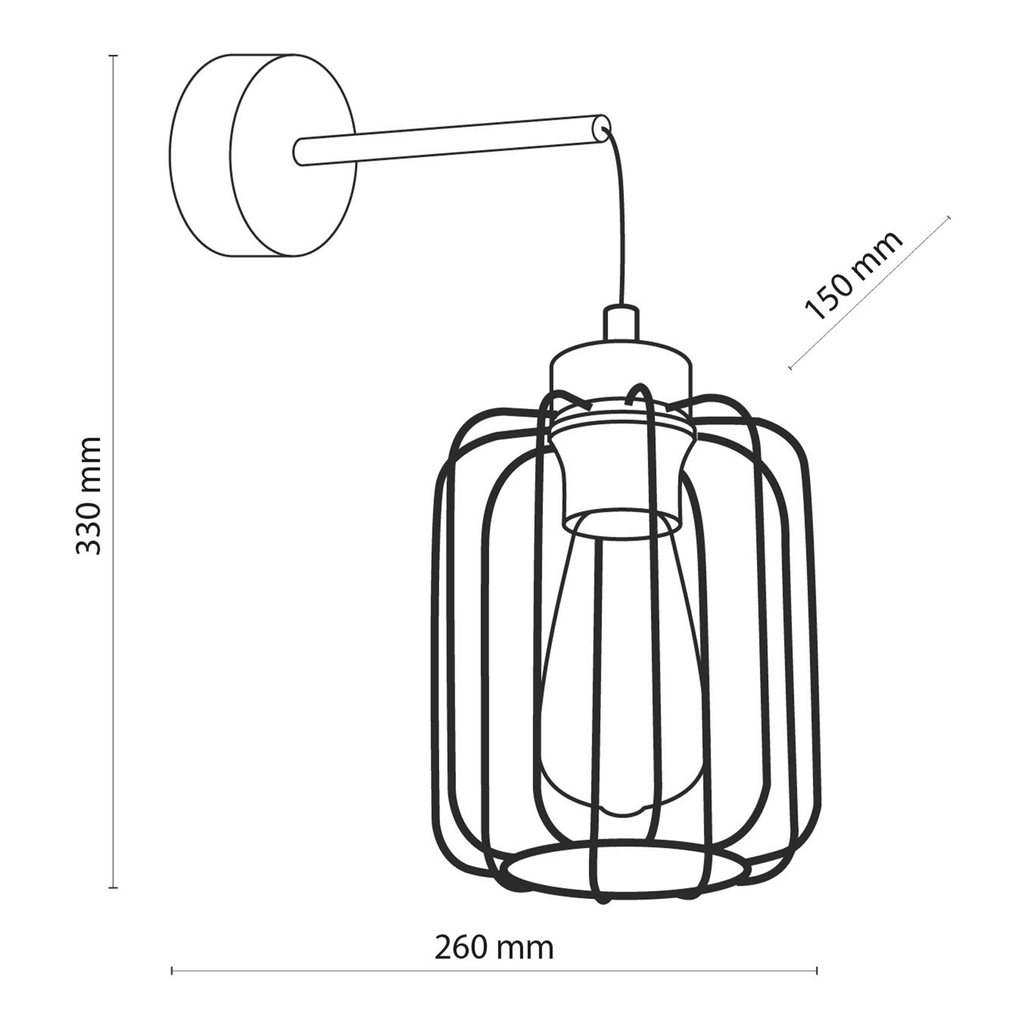 Nástenné svietidlo loft čierne GALAXY NEW