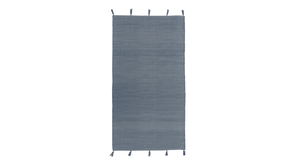 Boho koberec BORG do predsiene, modrý 80x150 cm