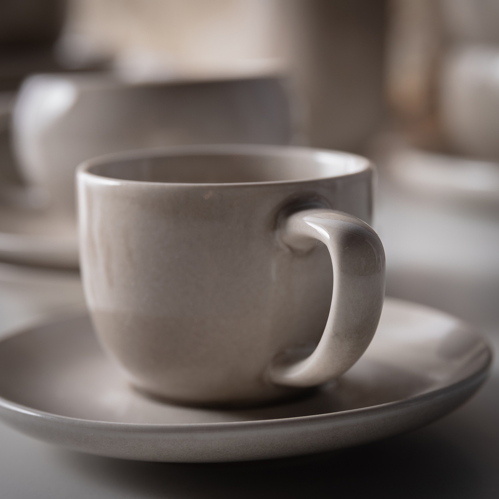 Keramická šálka s podšálkou 100 ml EYO