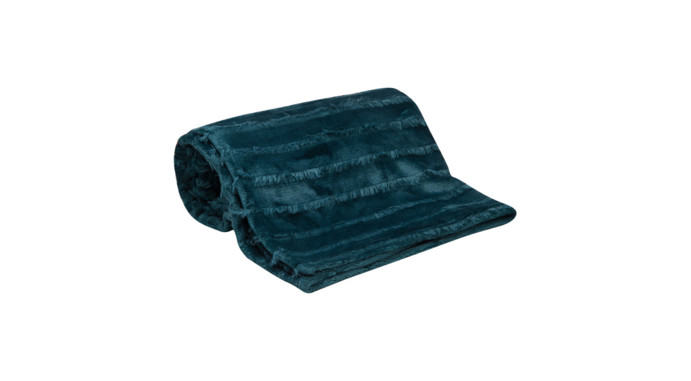 Tyrkysová deka so strapcami ASHA 130x160 cm