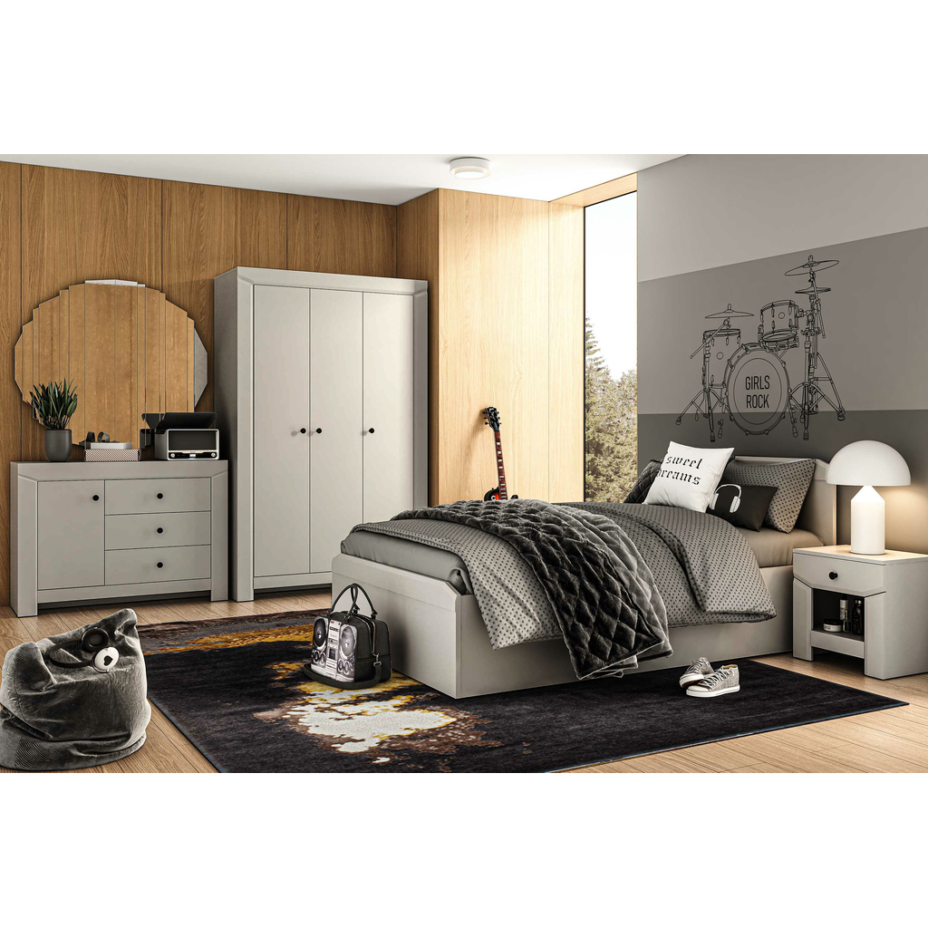 Nočný stolík biely TERNI 1S