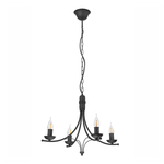 Závesný luster LUCY retro čierny