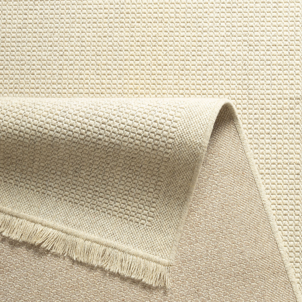 Vlnený koberec WOOL so strapcami svetlobéžový 160x230 cm
