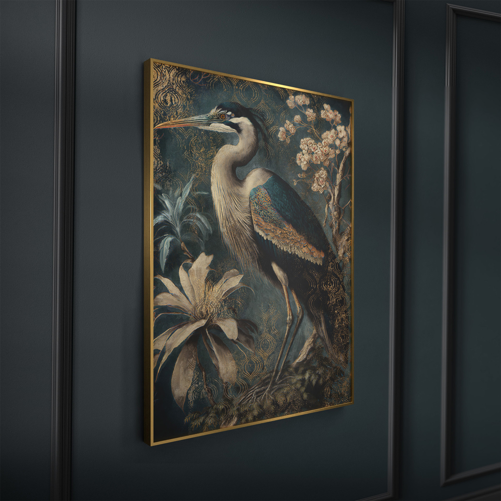 Maľba do obývacej izby GREEN HERON 50x70 cm