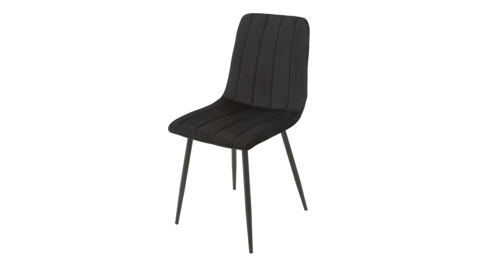 Velúrová stolička čierna ADEK