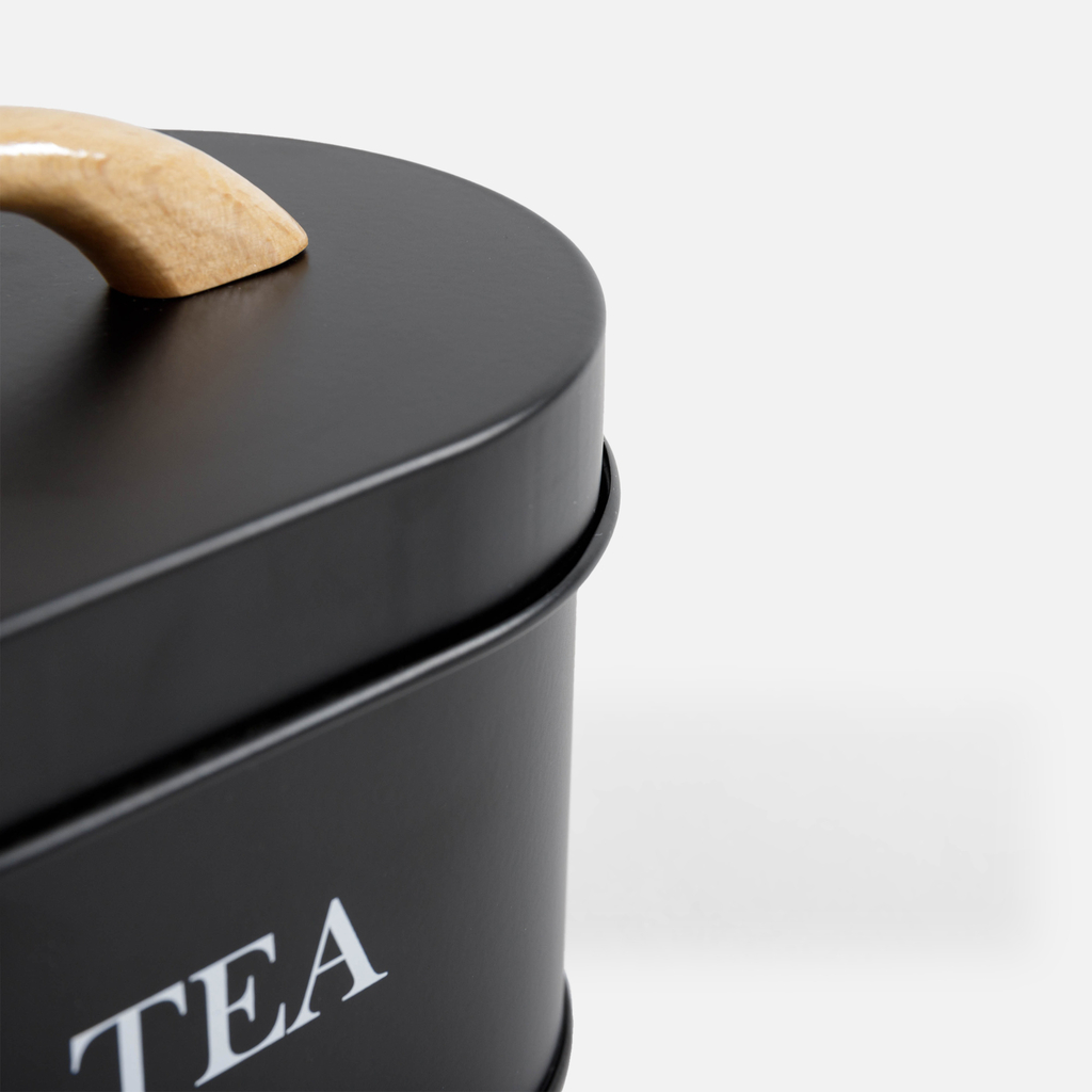 Kuchynská nádoba na čaj čierna 15 cm