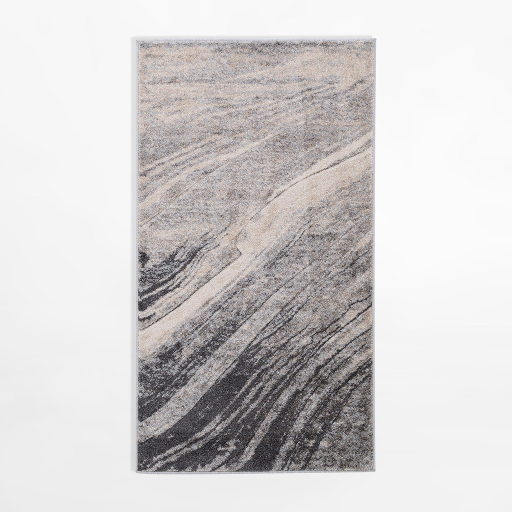 Koberec s abstraktným vzorom KERY, sivý, 80x150 cm