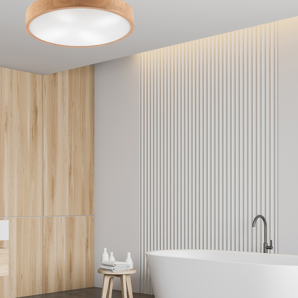 Stropná lampa plafón dub EVELINE 58 cm