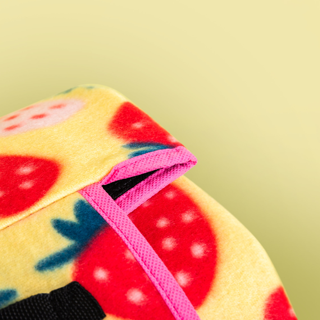 Pikniková deka JAHODY ružová 130x150 cm