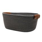 Pletený košík SIVÝ obdĺžnikový 30 x 20 x 15 cm