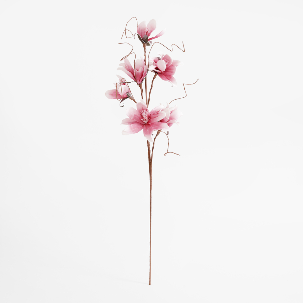 Umelý kvet magnólie 100 cm ružový