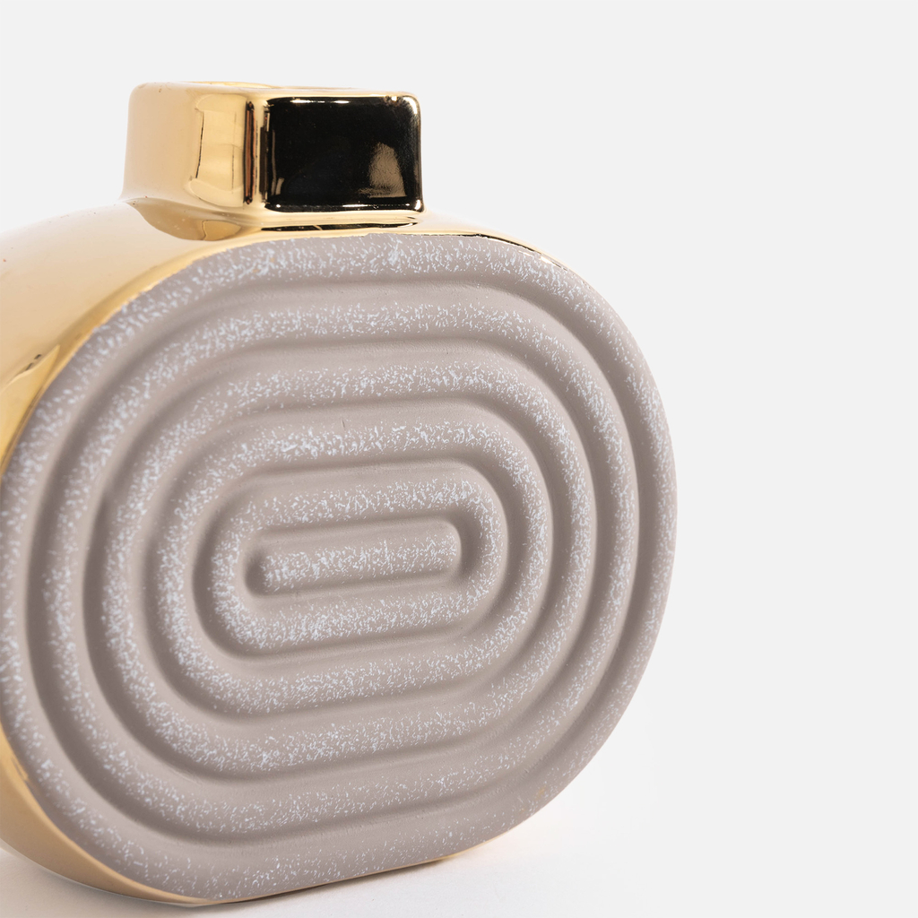 Váza glamour sivo-zlatá 15 cm